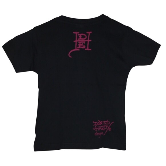 Ed Hardy Baby Tee 18-24 Months Black w/ Rose Vtg by Christian Audigier NWT - Picture 3 of 8